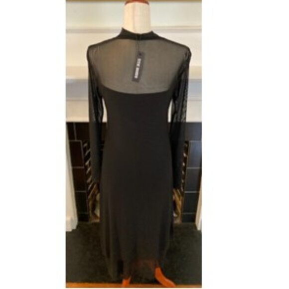 BLACK STEVE MADDEN AMSYMETRIC HEM DRESS - Picture 5 of 8